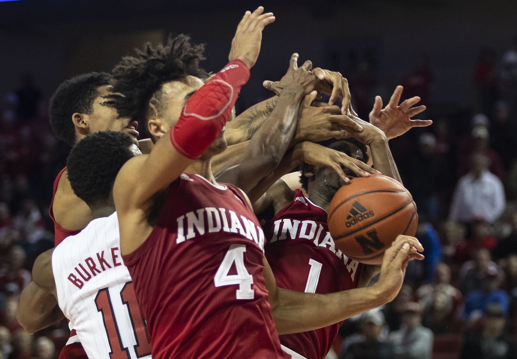 Fighting for the ball